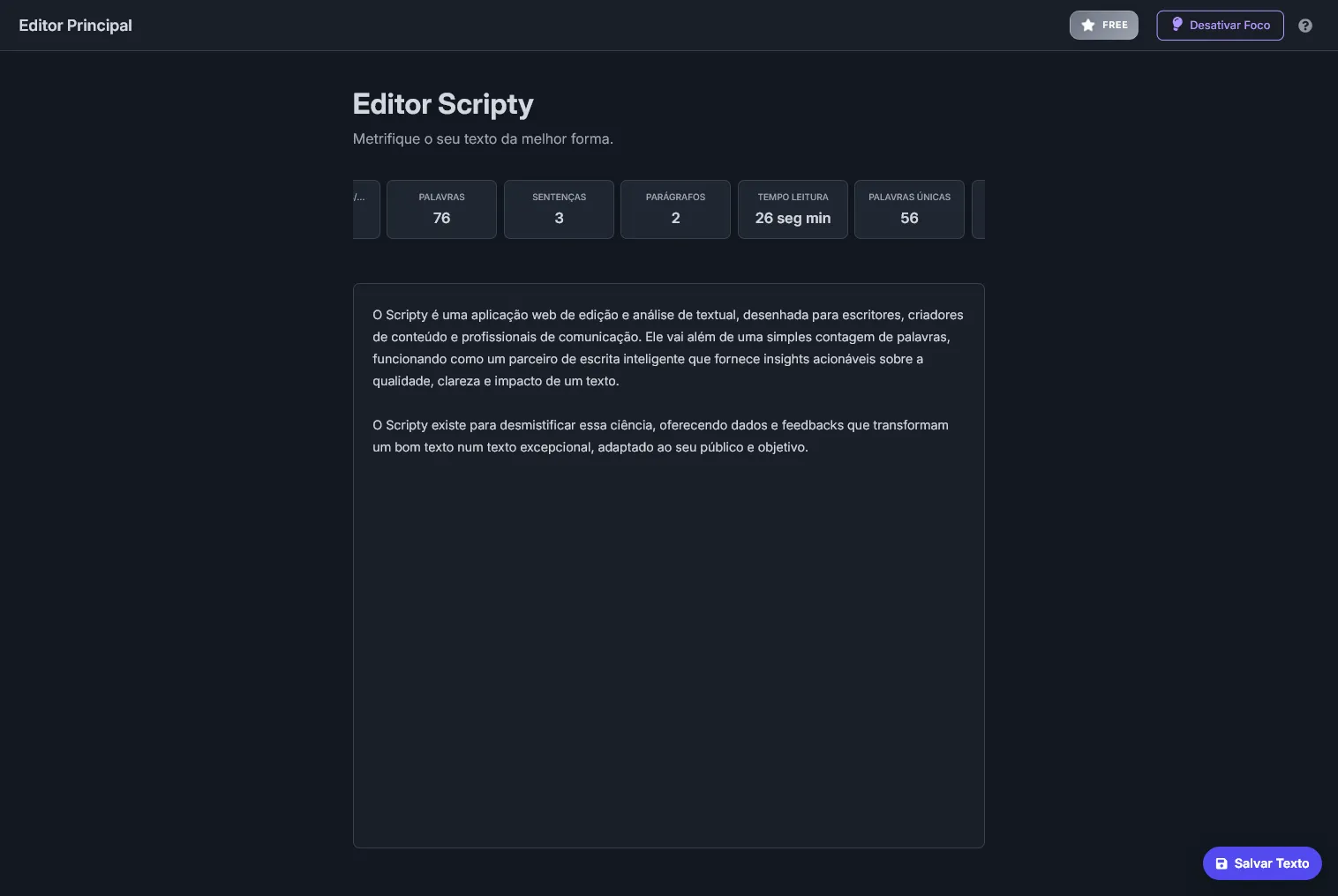 Interface personalizável e configurável