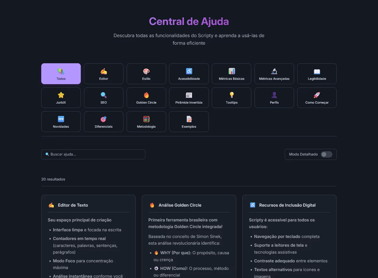 Sistema de tooltips educativos e aprendizado
