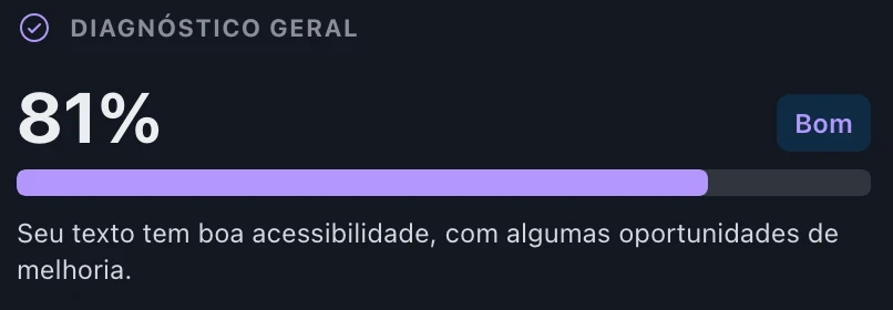 Acessibilidade sem ponto cego - Métricas do Scripty